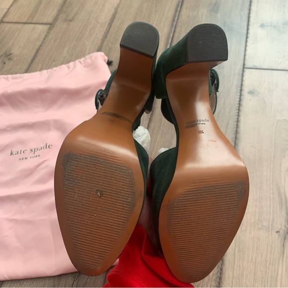 Kate Spade Green Peep Toe Heels - Picture 4 of 4